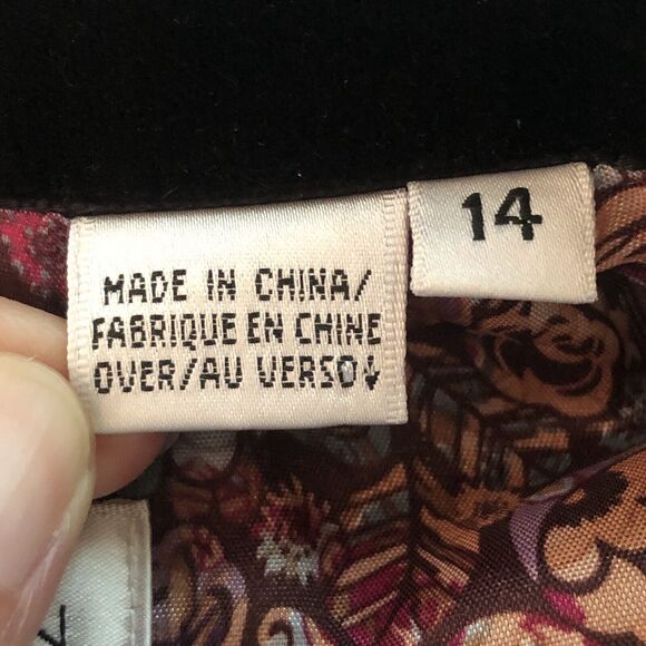 dana buchman Black Metallic Blazer Jacket Slip Pocket Size 14 - Picture 8 of 16